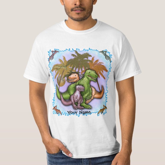 Camiseta Familia de dinosaurios (Anverso)