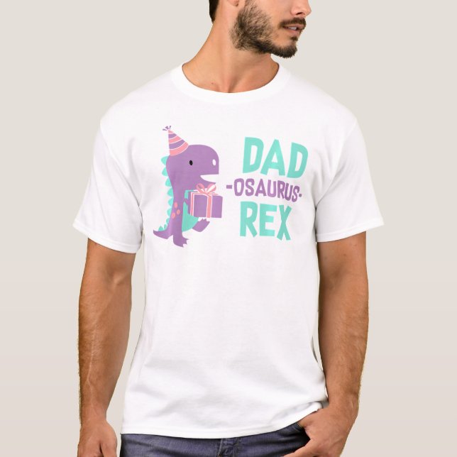 Camiseta Familia de Dinosaurios de papá Fiesta de Chicas de (Anverso)