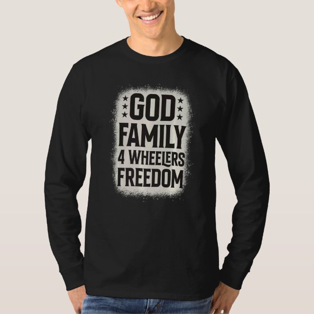 Camiseta Familia de Dios 4 Ruedas Libertad Atv Quad Dirt Bi (Anverso)