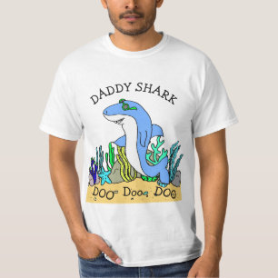 Camiseta Familia de Doo Doo del tiburón del papá