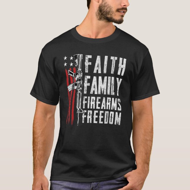 Camiseta Familia de Fe - Libertad de Armas de Fuego - A fav (Anverso)