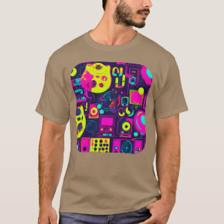 Camiseta Familia de fiesta de neón estrella de radio retro
