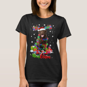 Camiseta Familia de Fiestas navideños en Chocolate Lab Dog 