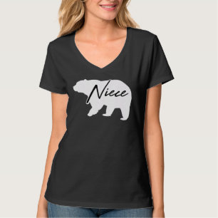Camiseta Familia de flores rosadas de borde floral de oso d