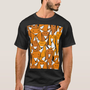 Camiseta Familia de Fox encantadora: Patrón animal juguetón