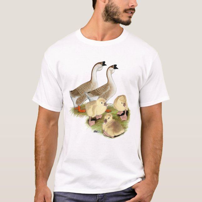 Camiseta Familia de gansos africanos búfer (Anverso)