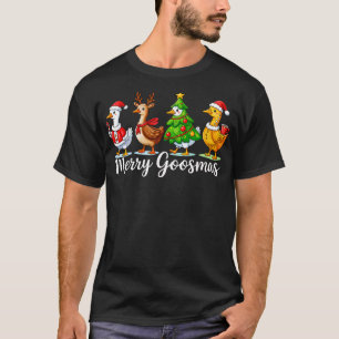 Camiseta Familia de gansos festivos de Navidad