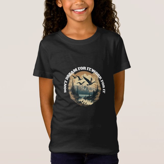 Camiseta familia de gansos volando (Anverso)