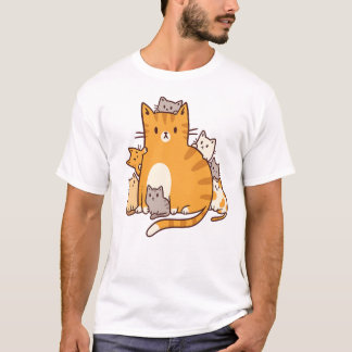 Camiseta Familia de gatos cálidos