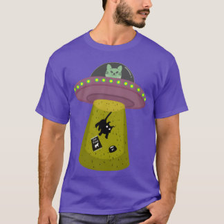Camiseta familia de gatos de ufo