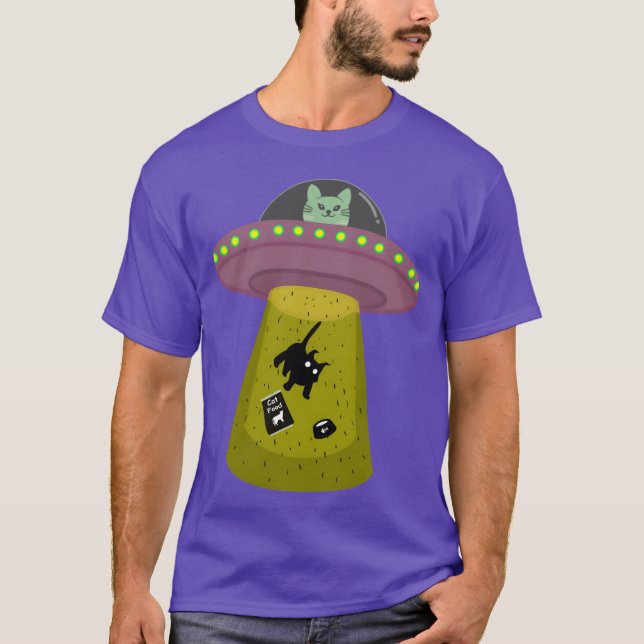 Camiseta familia de gatos de ufo (Anverso)