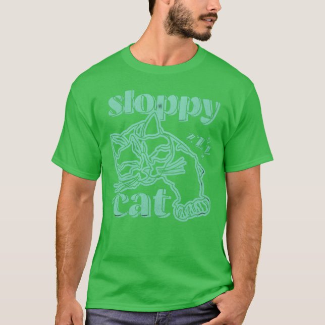 Camiseta Familia de gatos descuidados (Anverso)