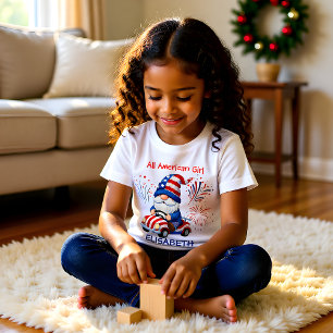 Camiseta Familia de gnomo patriota chica totalmente america