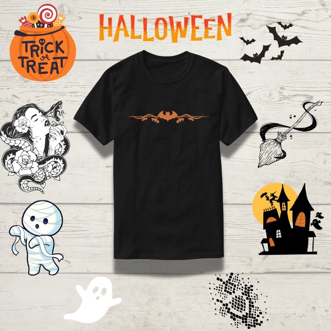 Camiseta Familia de Halloween en la frontera de Bat espumos (Subido por el creador)