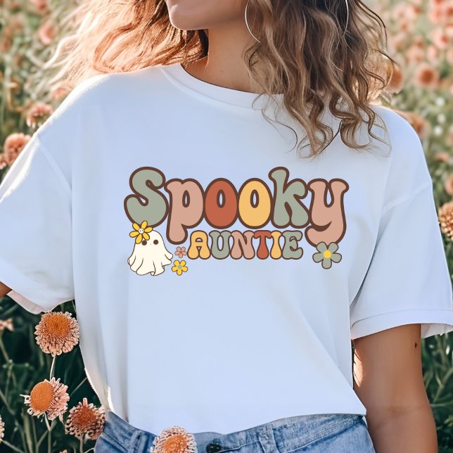 Camiseta Familia de Halloween Fantasma de la tía Retro (Subido por el creador)
