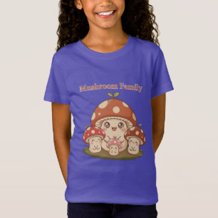 Camiseta Familia de Hongos Adorable Kawaii Cottagecore