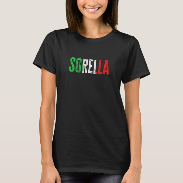 Camiseta Familia de la cultura italiana Nacida en Sorella (Anverso)