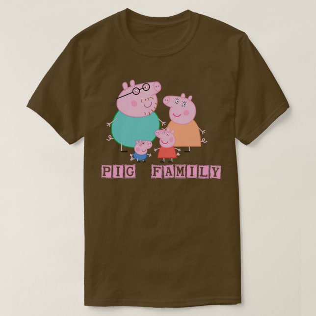 CAMISETA FAMILIA DE LA FAMILIA PIG FUUNY (Diseño del anverso)