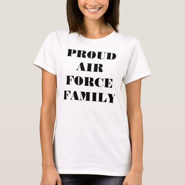 Camiseta Familia de la Fuerza Aérea Orgullosa de las camise (Anverso)