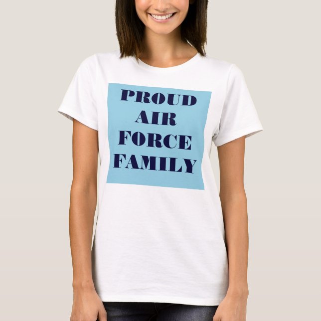 Camiseta Familia de la Fuerza Aérea Orgullosa de las camise (Anverso)