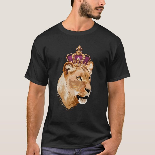 Camiseta Familia de la León de la Reina Grande del Gato (Anverso)