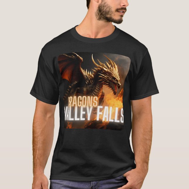 Camiseta familia de la mascota de Valley Falls Dragons (Anverso)