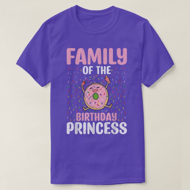 Camiseta Familia De La Princesa De Cumpleaños Donut Squad D (Diseño del anverso)