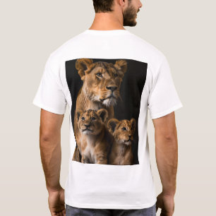 Camiseta Familia de Leones - Cubo de León y Leona T-Sh