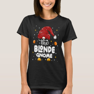 Camiseta Familia de leopardo gnomo rubio pijama de Navidad 