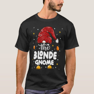 Camiseta Familia de leopardo gnomo rubio pijamas de Navidad