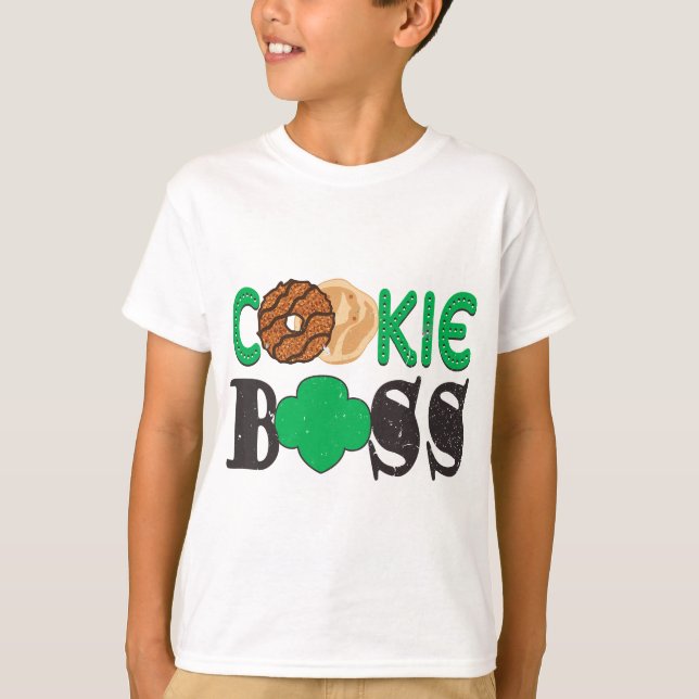 Camiseta Familia de líder de la tropa de Chica de la Cookie (Anverso)