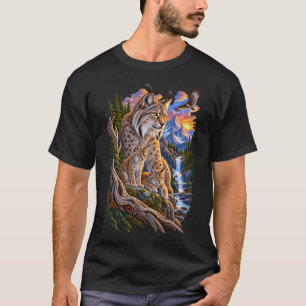 Camiseta Familia de Lince del Norte – Fauna y Flora Montaño