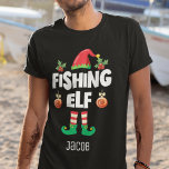 Camiseta Familia de los elfos pescadores que emparejan navi<br><div class="desc">Entra en el espíritu de las vacaciones con esta divertida camiseta de pescadores elefantes que es parte de una colección de ropa de elfo familiar que contiene regalos para cualquier miembro de la familia. Perfecto para cualquier reunión familiar de Navidades, esta camiseta tiene un gorra de elfo lindo y piernas...</div>