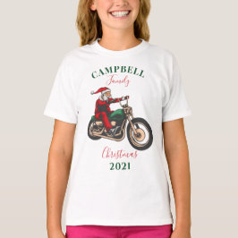 Camiseta Familia de motociclistas a juego en Navidad person