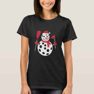 Camiseta Familia de muñeco de nieve con sombrero de Santa N