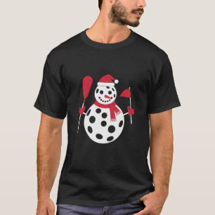 Camiseta Familia de muñeco de nieve con sombrero de Santa N
