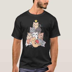 Camiseta Familia de Navidad de Navidad Cats de Árboles de N