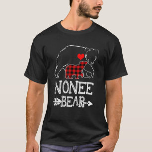 Camiseta Familia de Navidades con manchas de búfalo de oso 