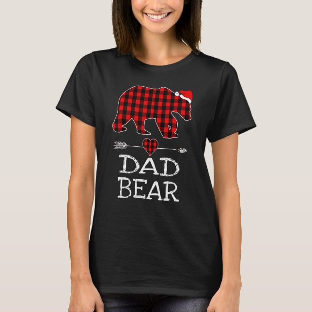 Camiseta Familia de Navidades de Búfalo de oso de papá (Anverso)