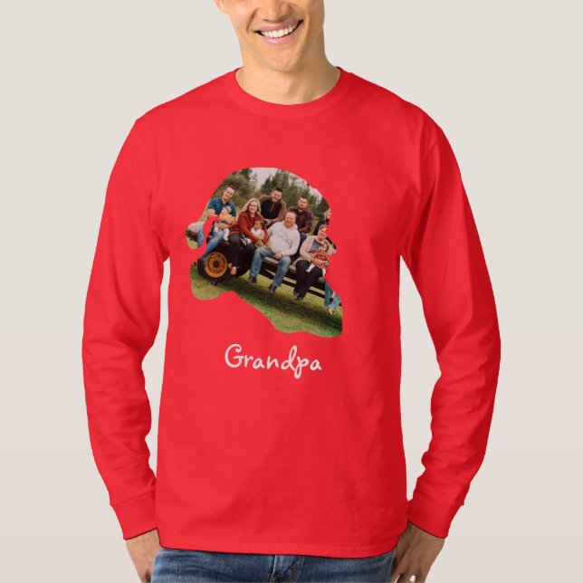 Camiseta Familia de Navidades de fotografía con forma de so (Anverso)