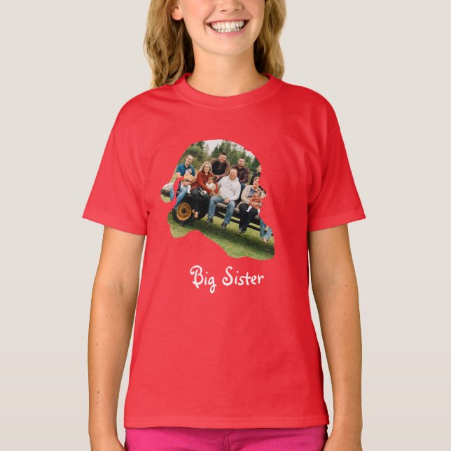 Camiseta Familia de Navidades de fotografía con forma de so (Anverso)