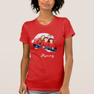 Camiseta Familia de Navidades de fotografía con forma de so