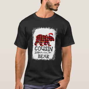 Camiseta Familia de Navidades de oso de primo de piel roja