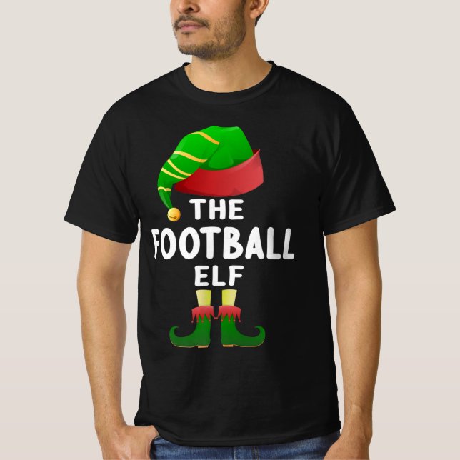 Camiseta Familia de Navidades elfos de fútbol compiten con  (Anverso)
