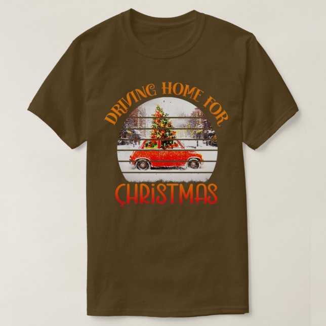 Camiseta familia de navidades en coche (Diseño del anverso)
