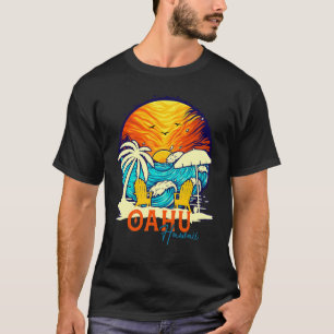 Camiseta Familia de parejas de vacaciones de Hawái Oahu Sun