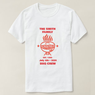 Camiseta Familia de parrillada en el patio trasero 4 de jul