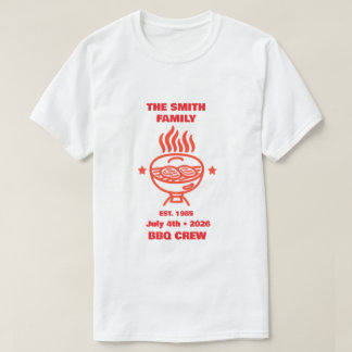 Camiseta Familia de parrillada en el patio trasero 4 de jul