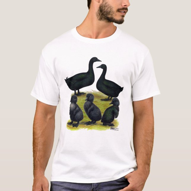 Camiseta Familia de patos Cayuga (Anverso)