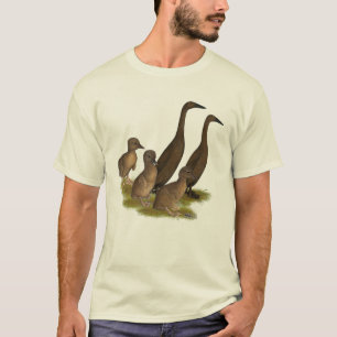 Camiseta Familia de patos corredores de chocolate